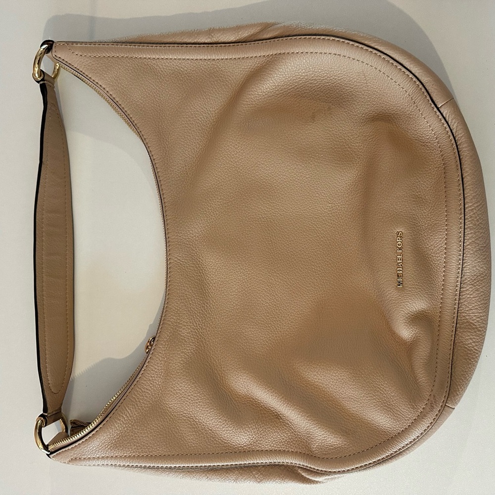 Michael Kors Tan Hobo Bag with Crescent Shape